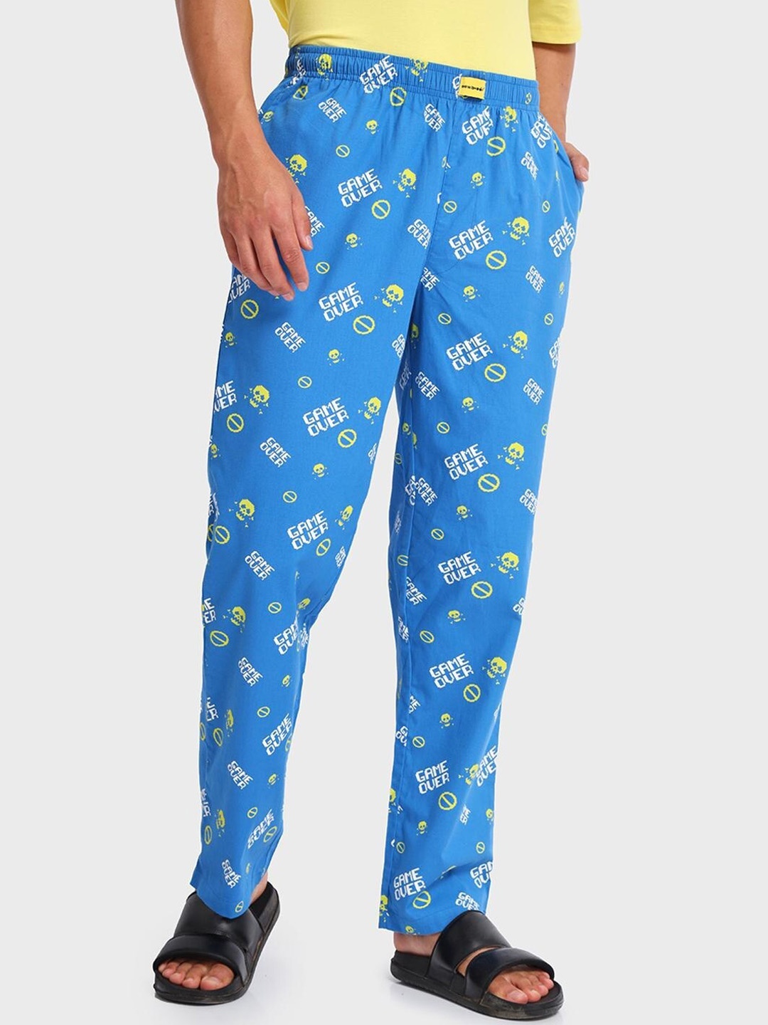 

Bewakoof Men Printed Lounge Pants, Blue
