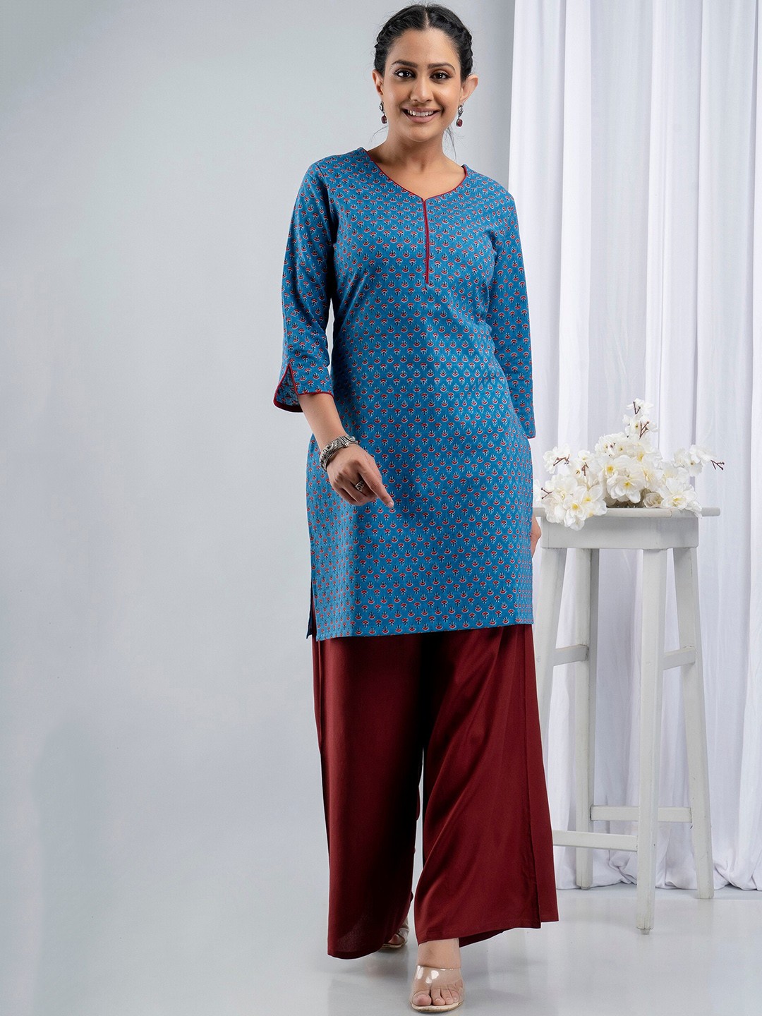 

SUTI Women Ethnic Motifs Printed Kurta, Blue