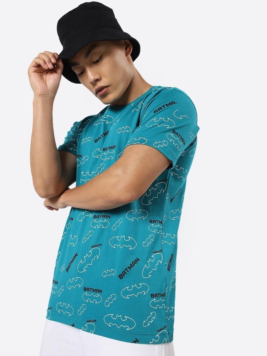 

Bewakoof Men Typography Batman Printed T-shirt, Blue