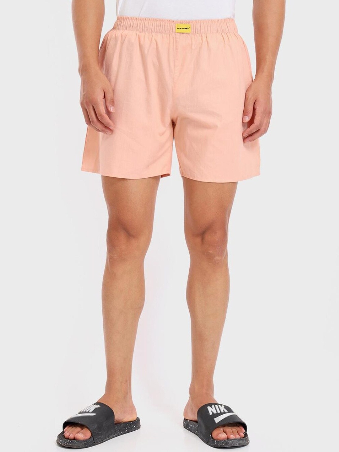 

Bewakoof Men Solid Pure Cotton Boxers, Pink