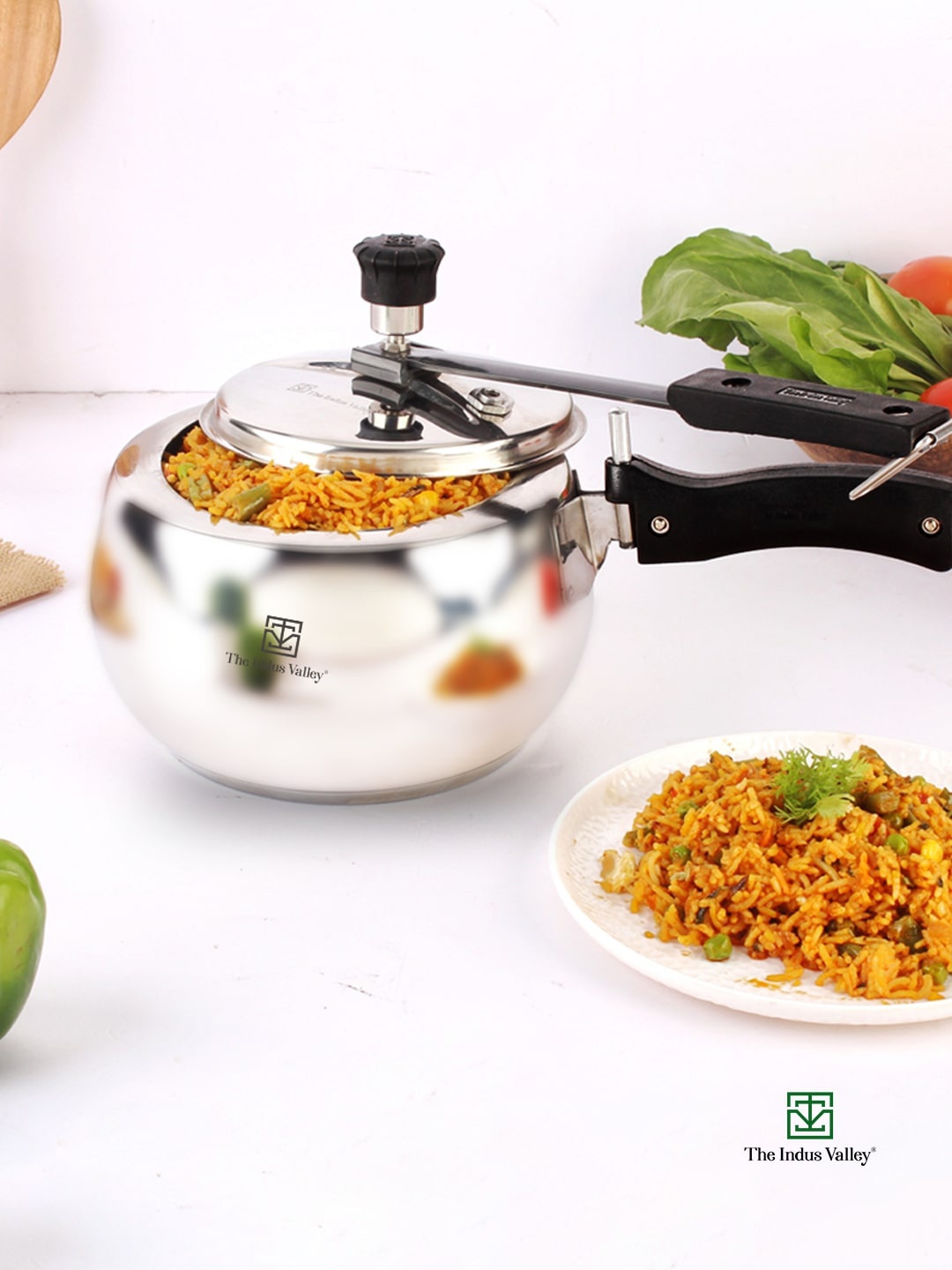 

The Indus Valley Stainless Steel Pressure Cooker 3 L