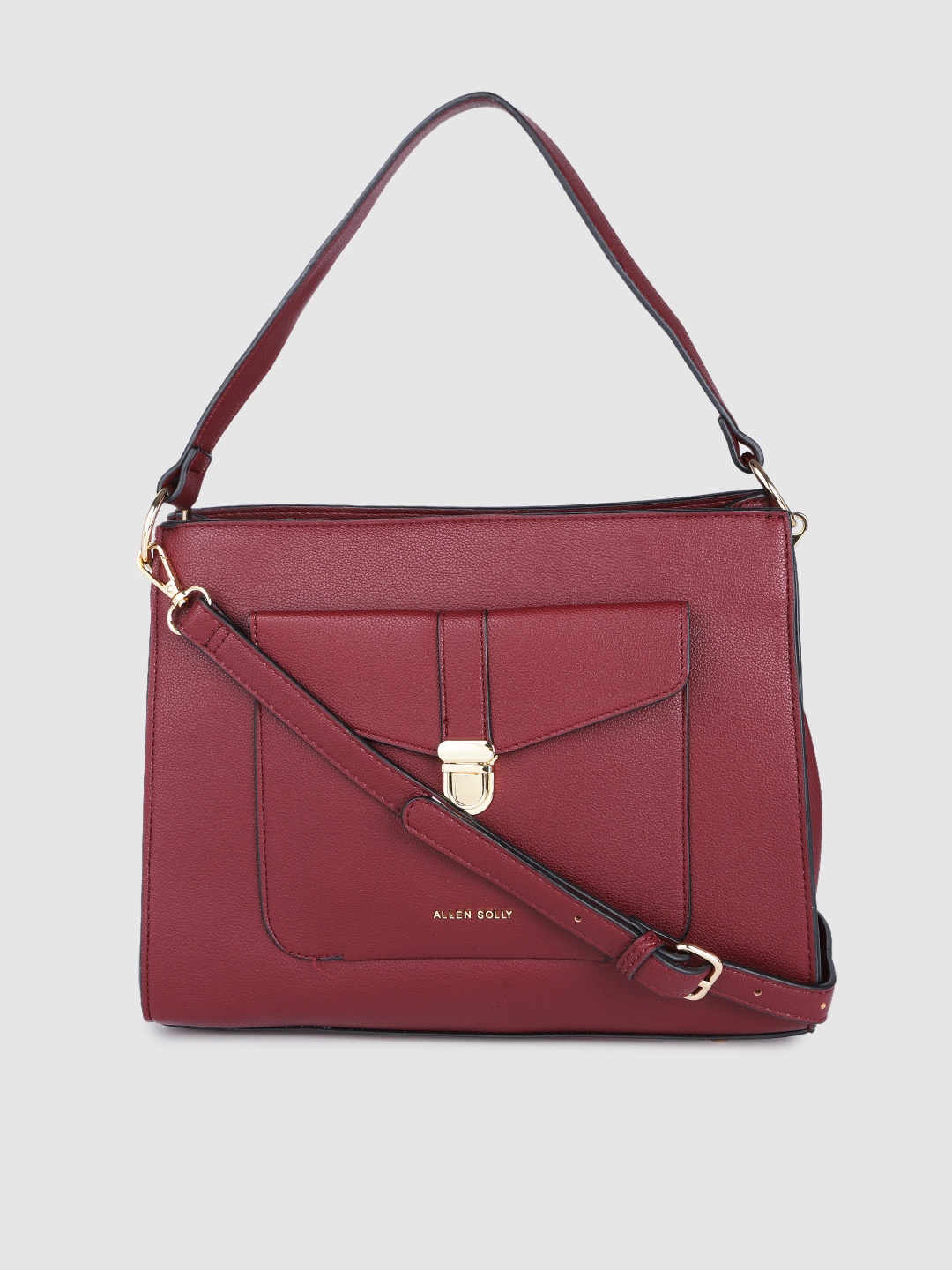 

Allen Solly Red Solid Hobo Bag