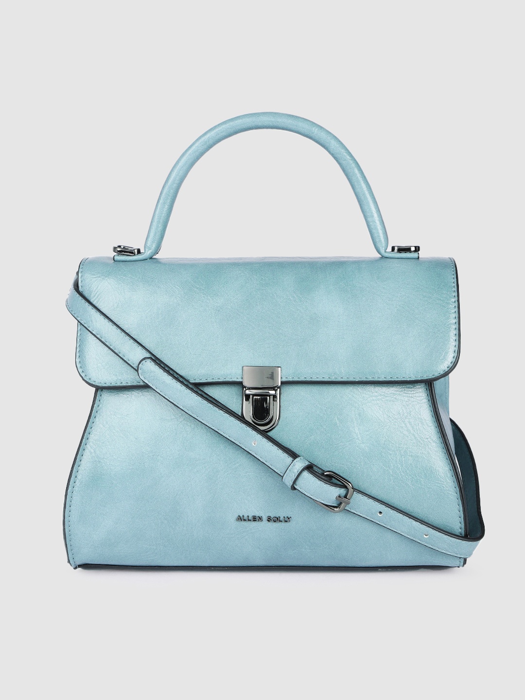 

Allen Solly Turquoise Blue Solid Satchel