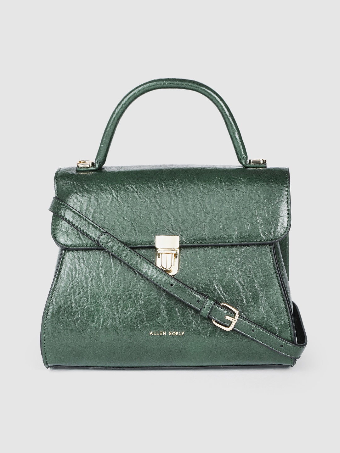 

Allen Solly Women Green Textured Structured Satchel