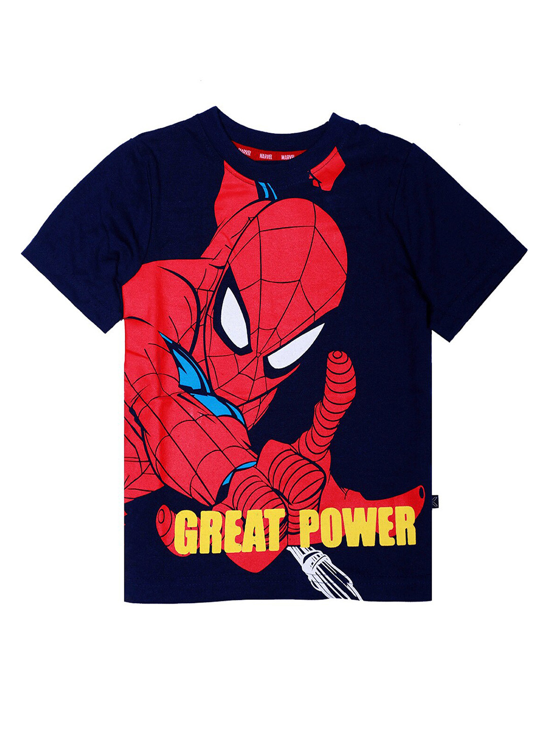 

KINSEY Boys Navy Blue Spider-Man Printed T-shirt