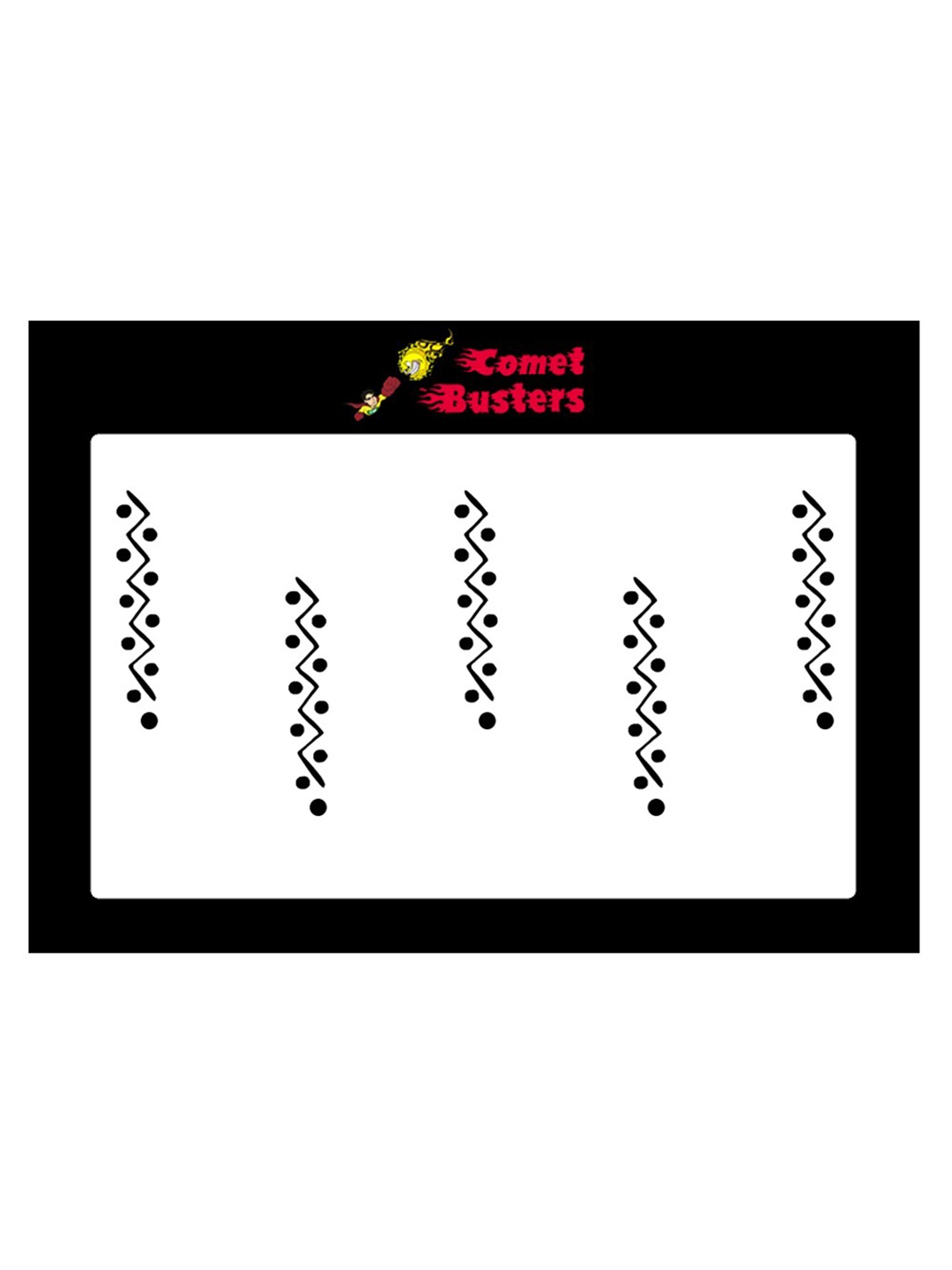 

Comet Busters 5 Pcs Reusable Designer Bindis - Black