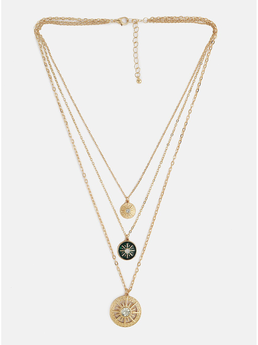 

Kazo Gold-Toned & Green Gold-Plated Necklace