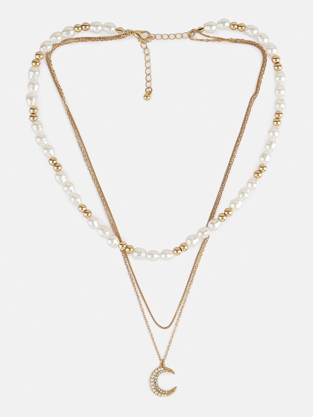 

Kazo Gold-Toned & White Gold-Plated Necklace