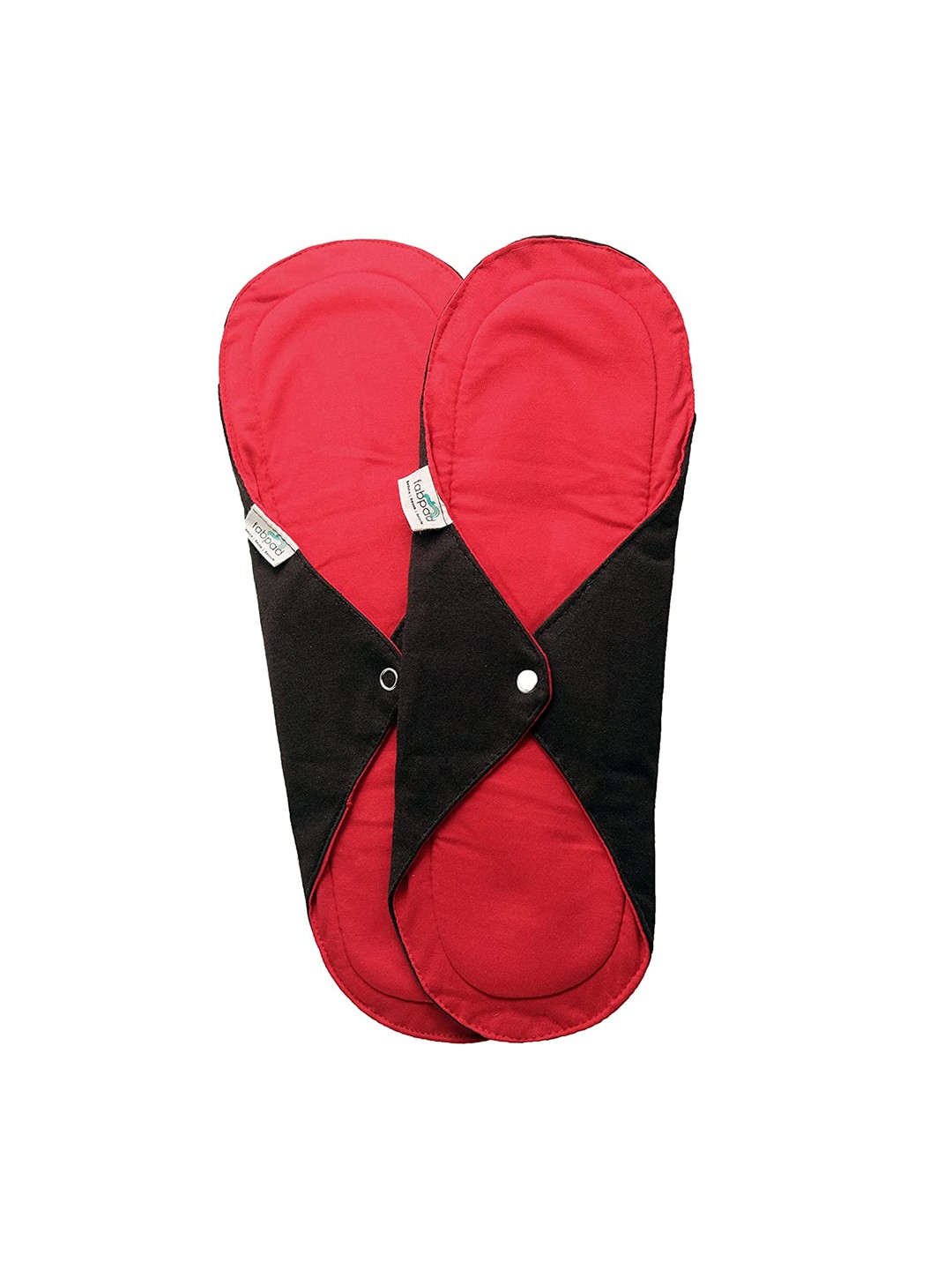 

fabpad Set of 2 Assorted Reusable Washable Biodegradable Maxi Sanitary Napkins Cloth Pads, Red