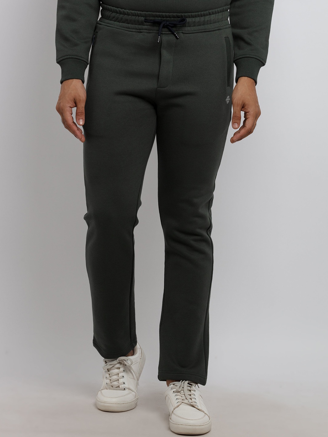 

Status Quo Men Regular Fit Solid Cotton Track Pant, Olive