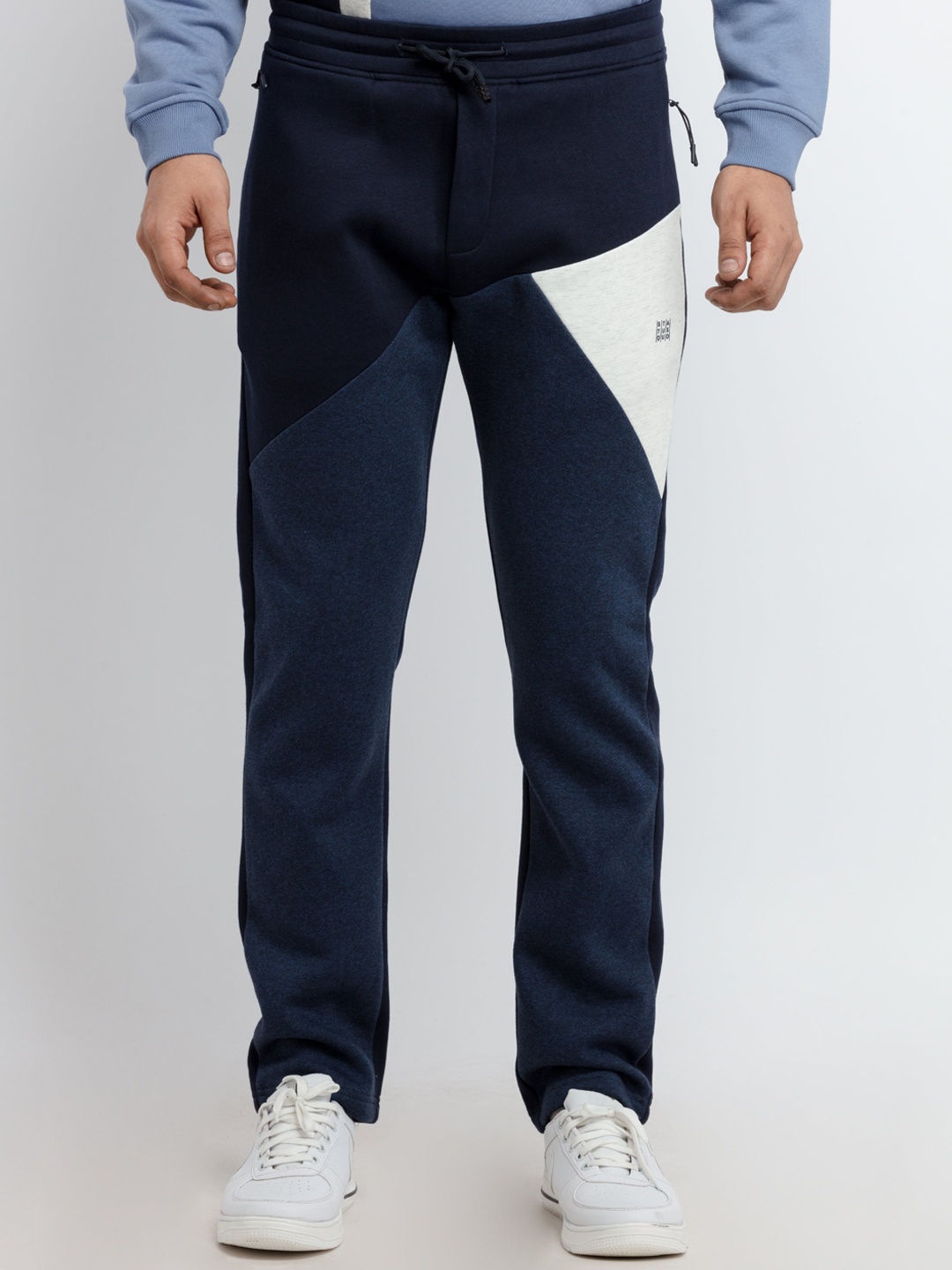 

Status Quo Men Regular Fit Colourblocked Track Pant, Navy blue