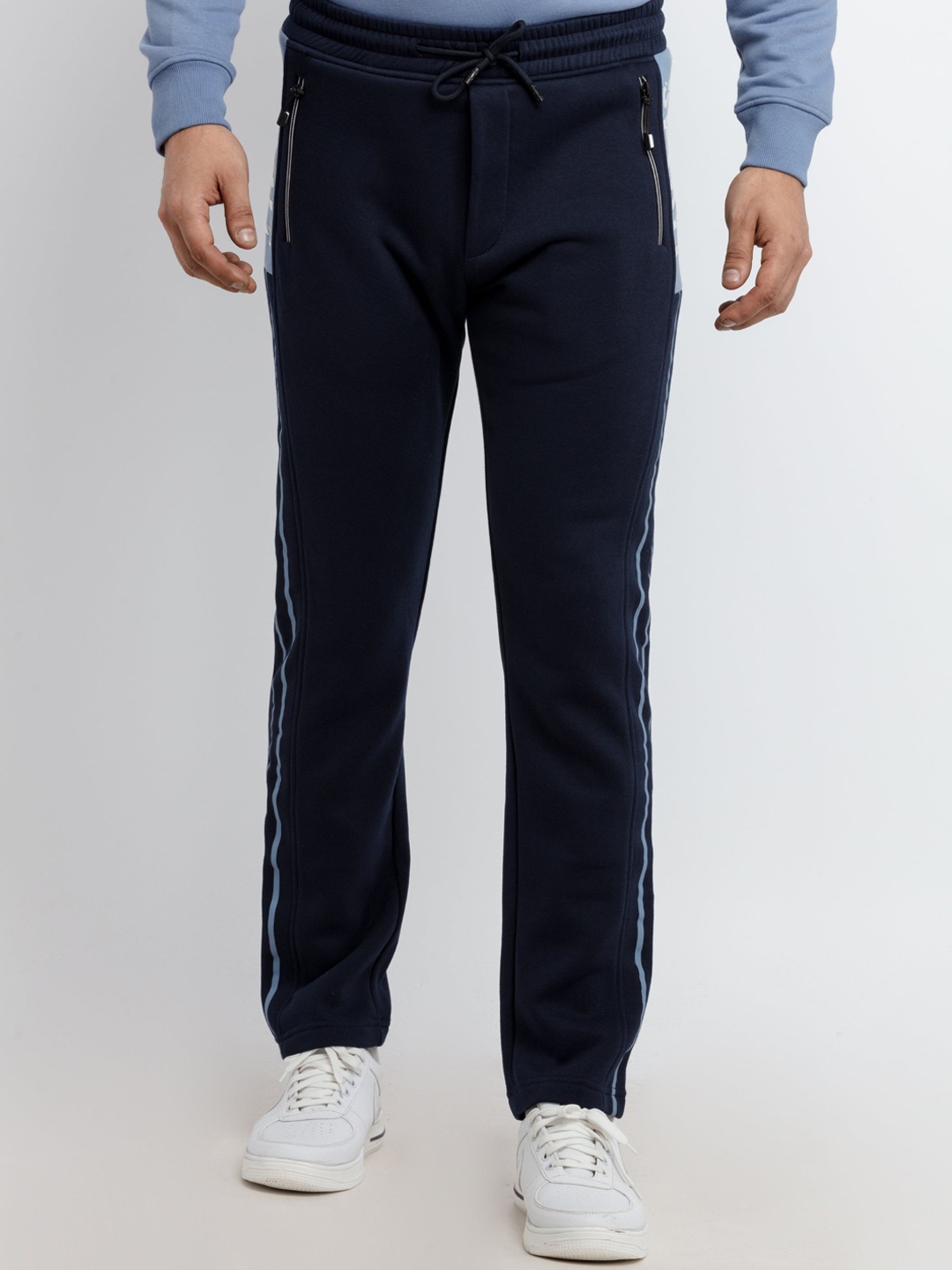 

Status Quo Men Regular Fit Solid Track Pant, Navy blue