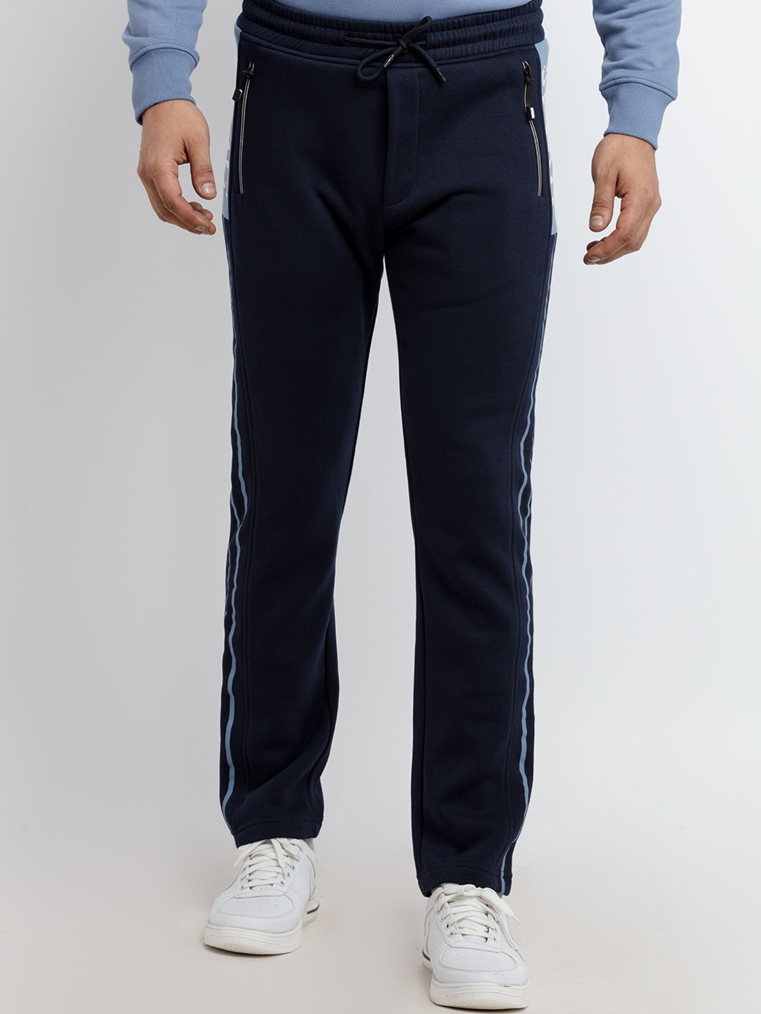 

Status Quo Men Regular Fit Solid Track Pant, Navy blue