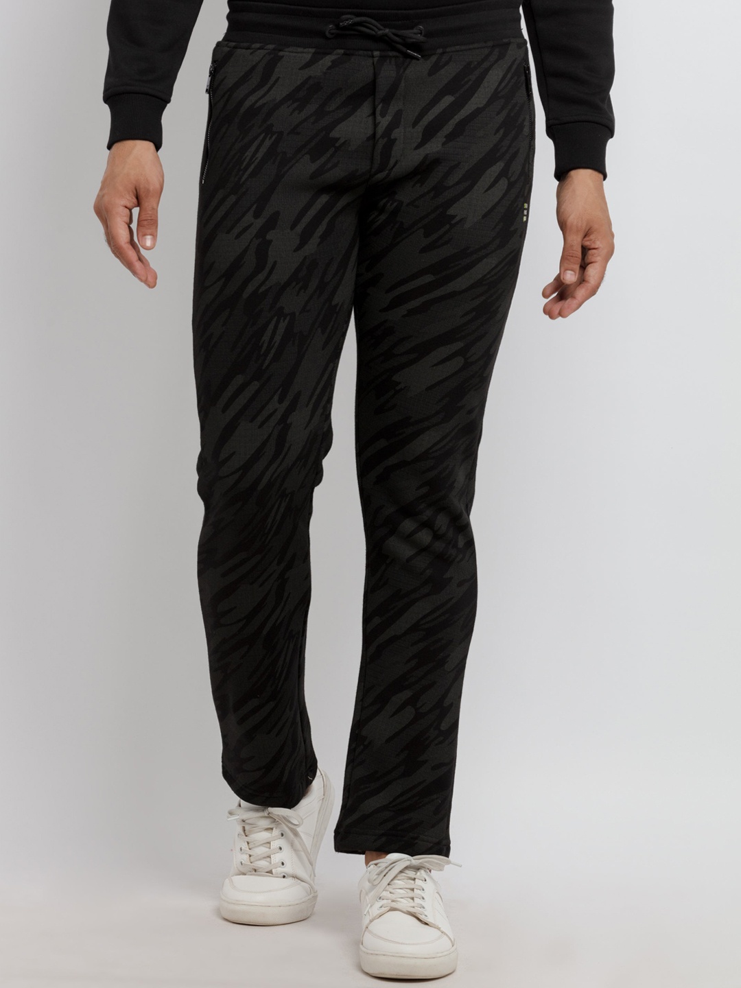 

Status Quo Men Black Self-Designed Track Pants