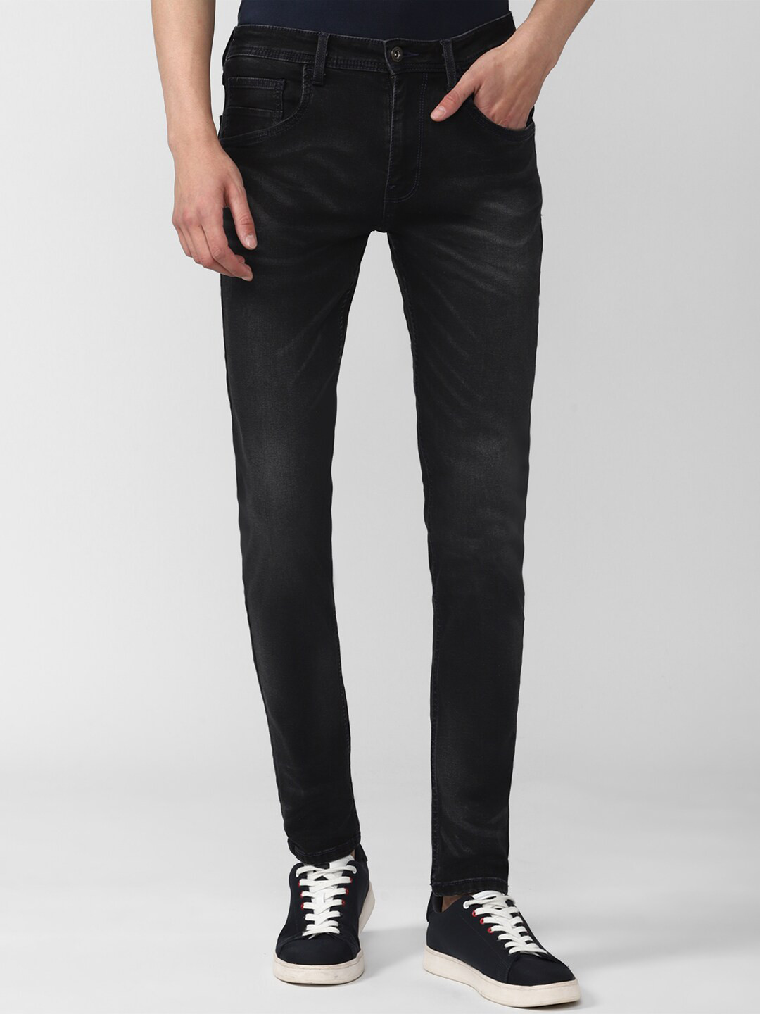 

VAN HEUSEN DENIM LABS Men Skinny Fit Heavy Fade Jeans, Black