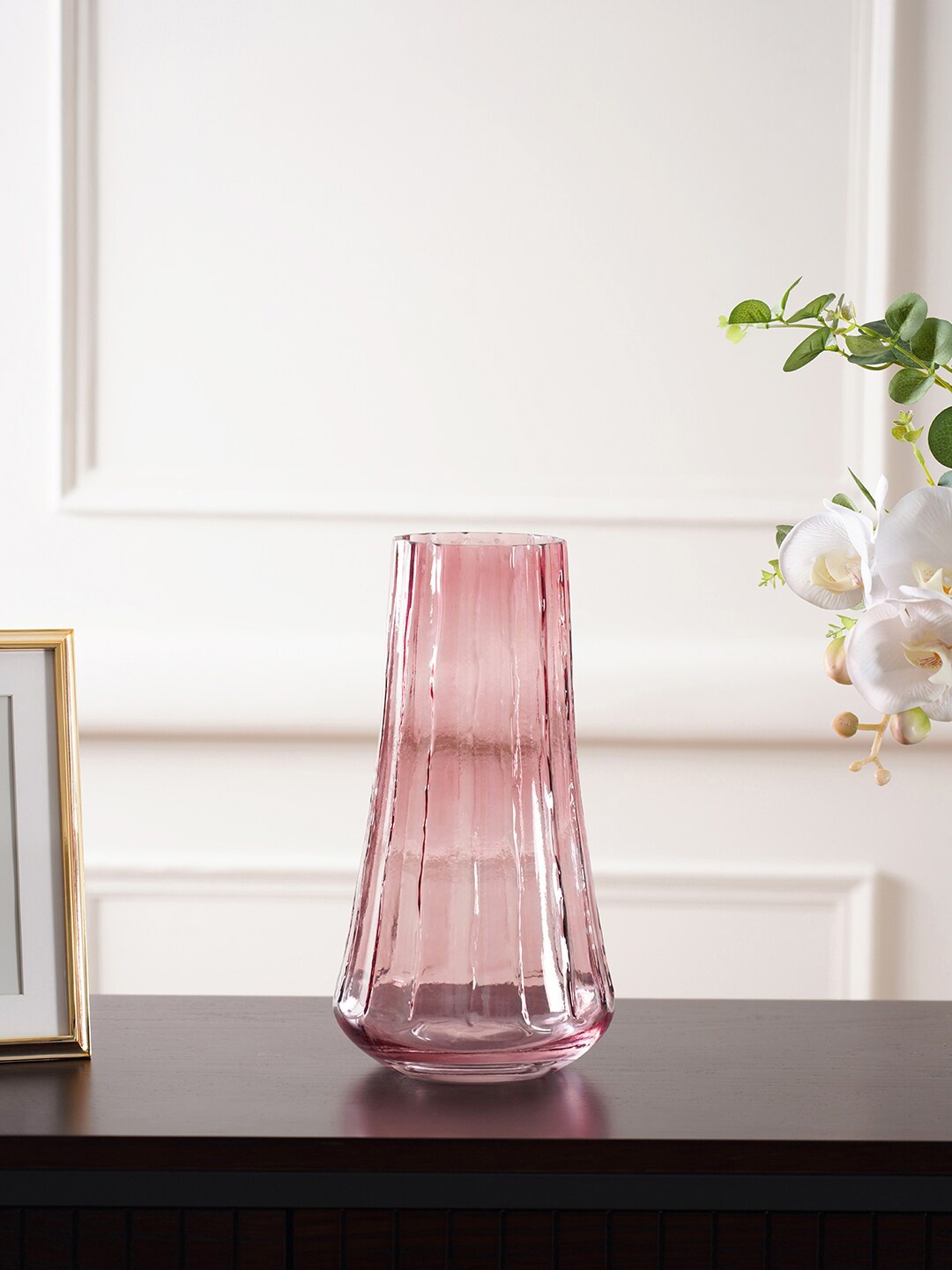 

Pure Home and Living Solid Glass Vases, Red