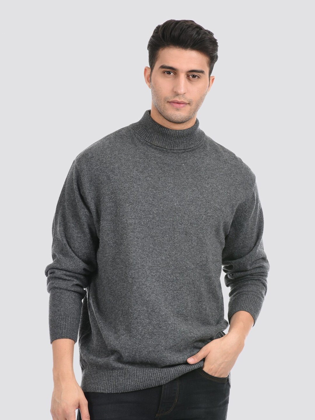 

LONDON FOG Men Grey Pullover
