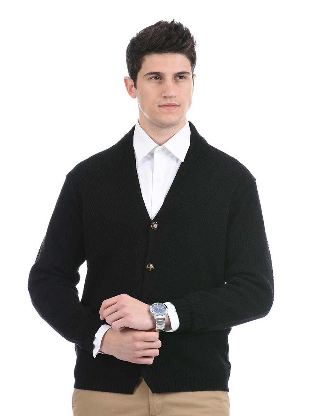 

LONDON FOG Men Black Solid Cardigan