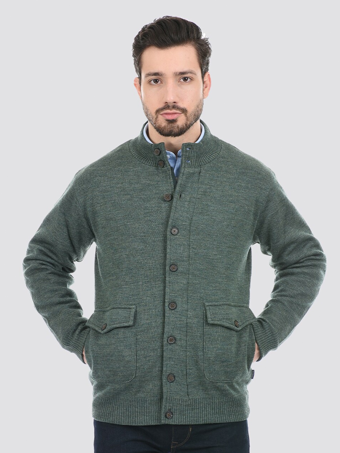 

LONDON FOG Men Green Cardigan