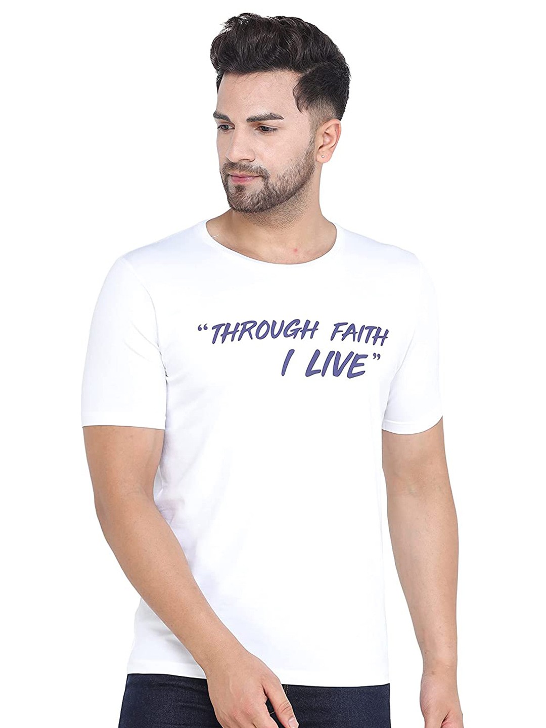 

COLVYNHARRIS JEANS Men Printed Slim Fit T-shirt, White