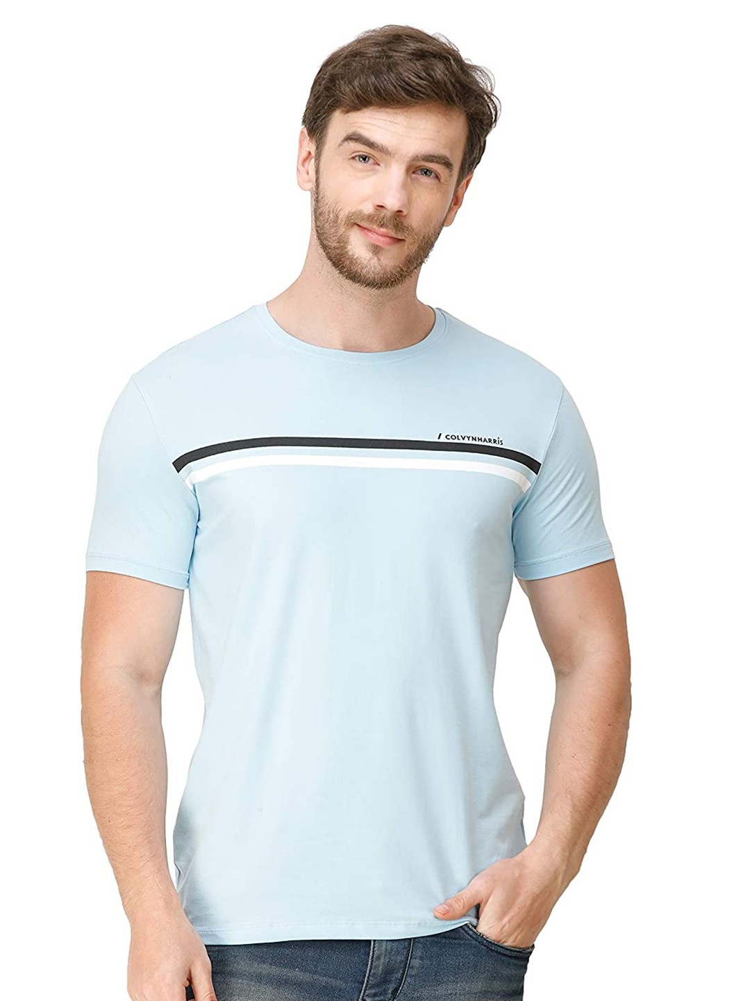 

COLVYNHARRIS JEANS Men Slim Fit T-shirt, Blue