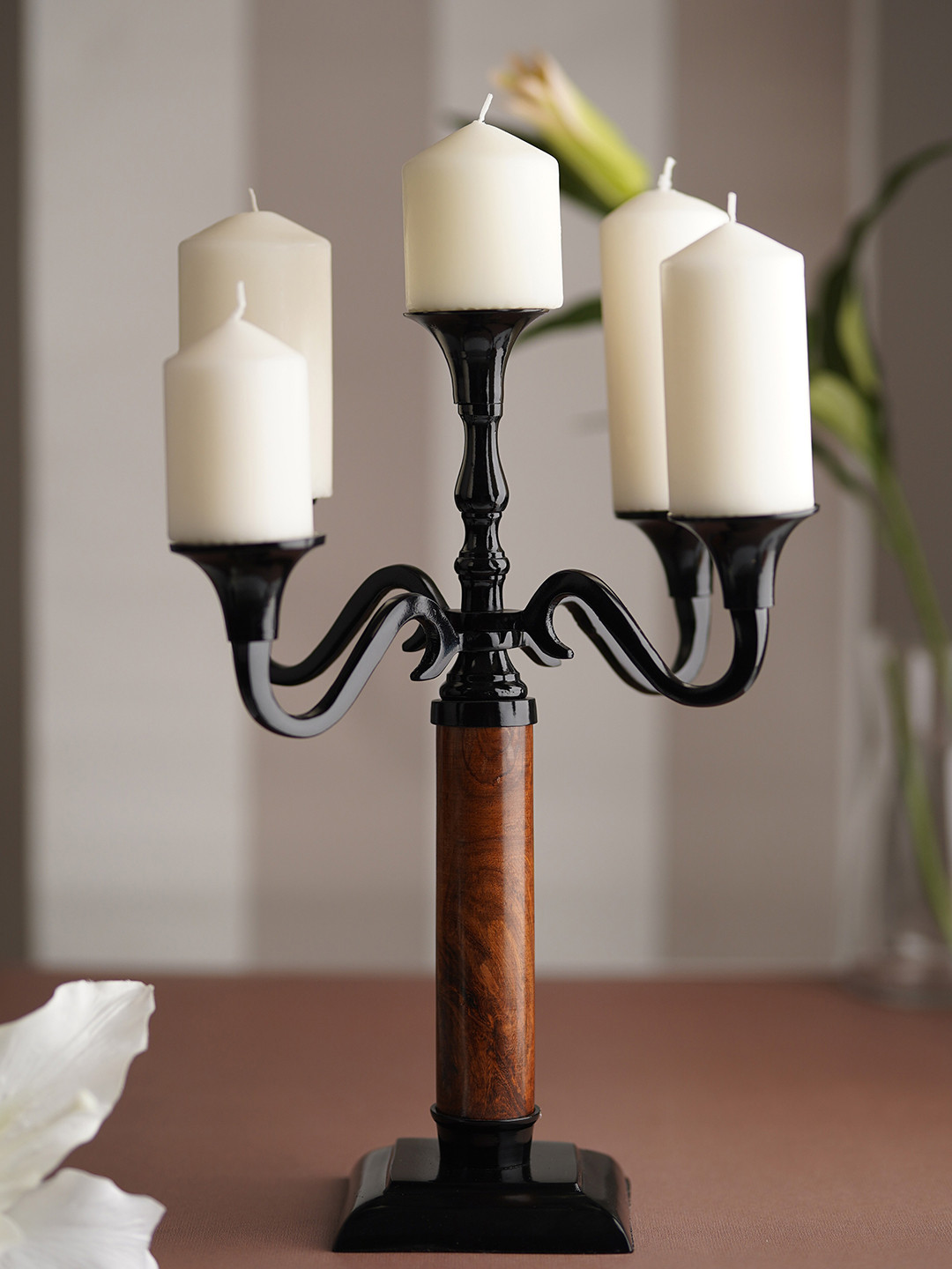 

Folkstorys Solid Candle Holders, Black
