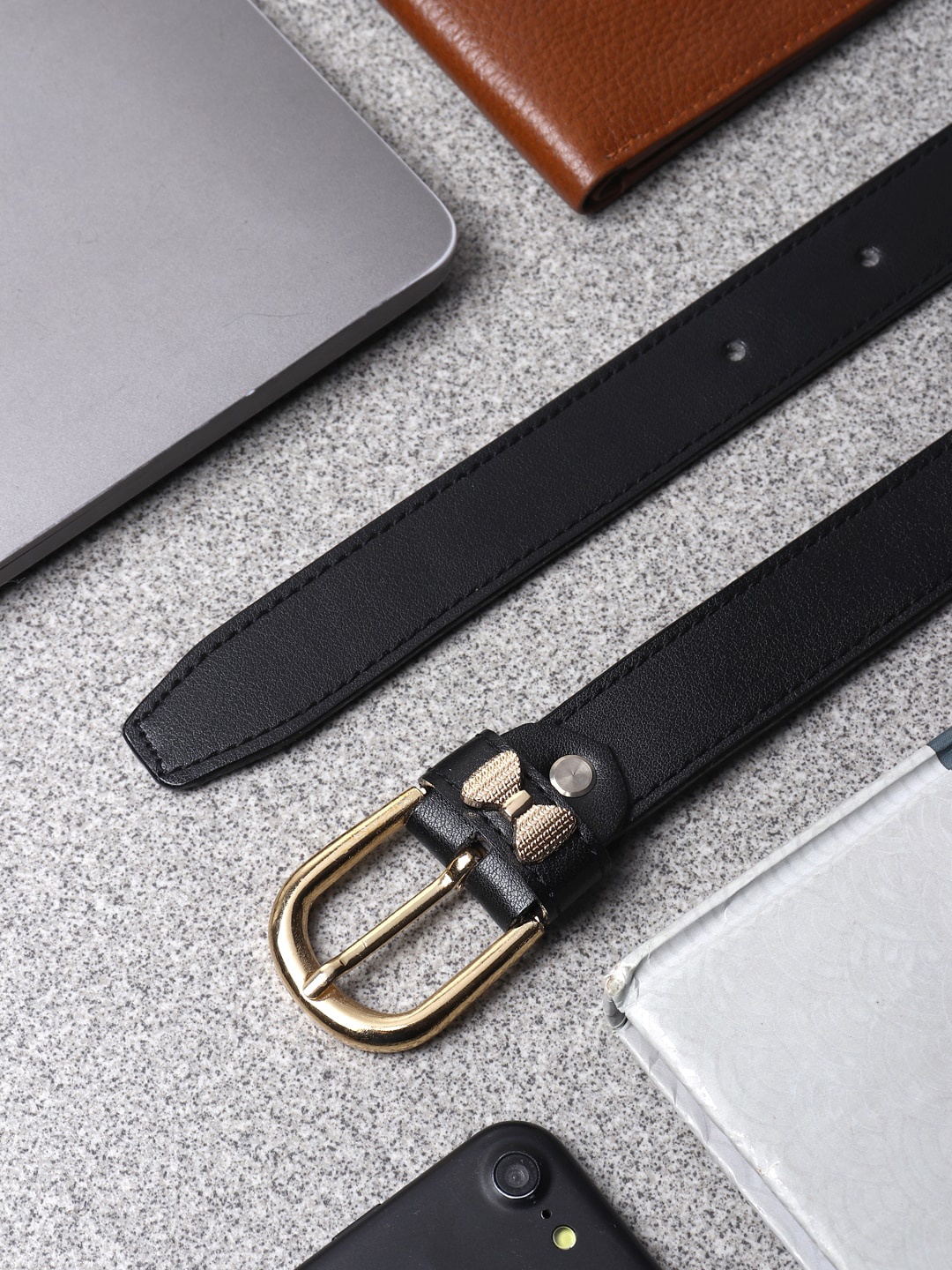 

SAMTROH Women Black PU Belt