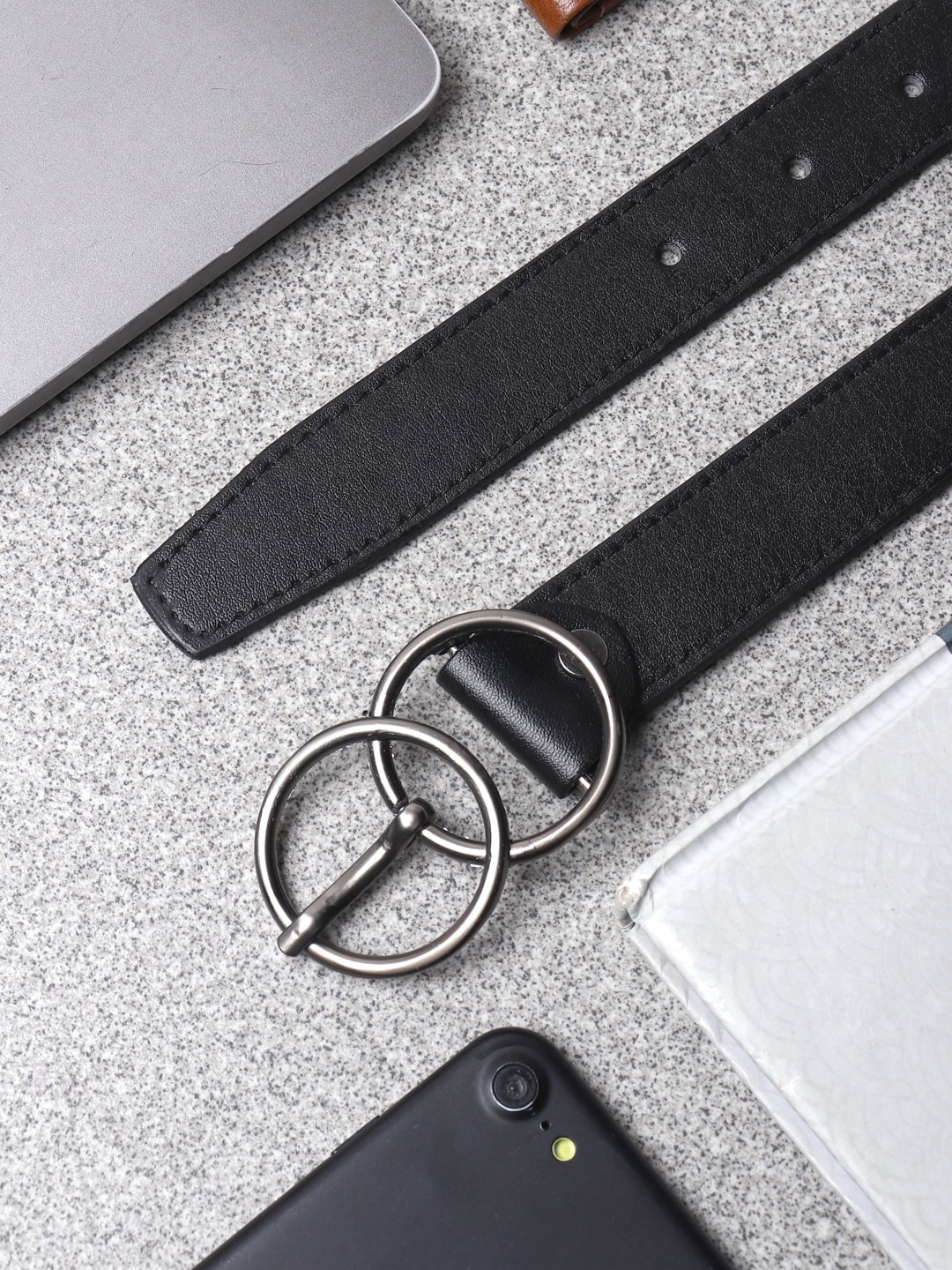 

SAMTROH Women Black PU Belt