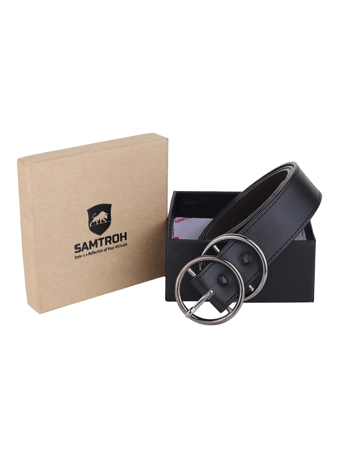 

SAMTROH Women Black PU Belt