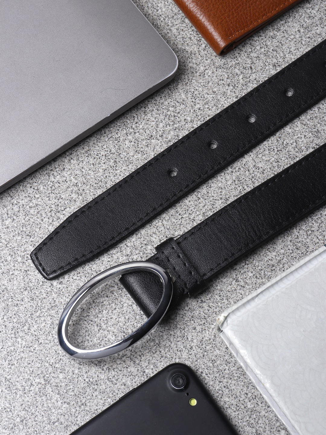 

SAMTROH Women Black PU Belt