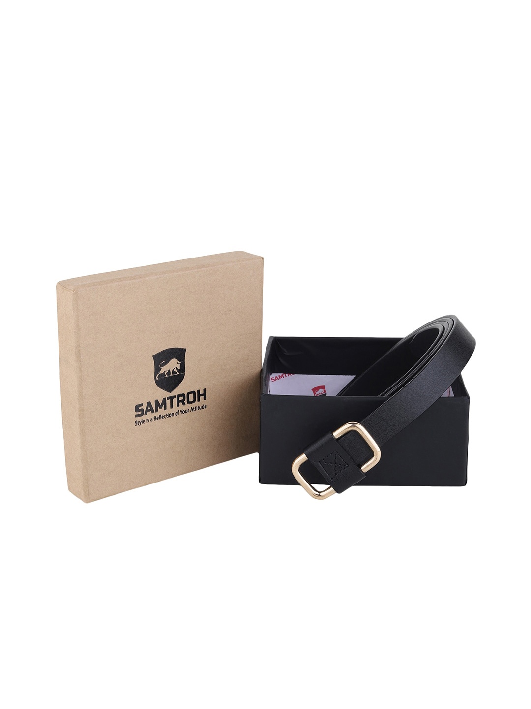 

SAMTROH Women Black PU Belt