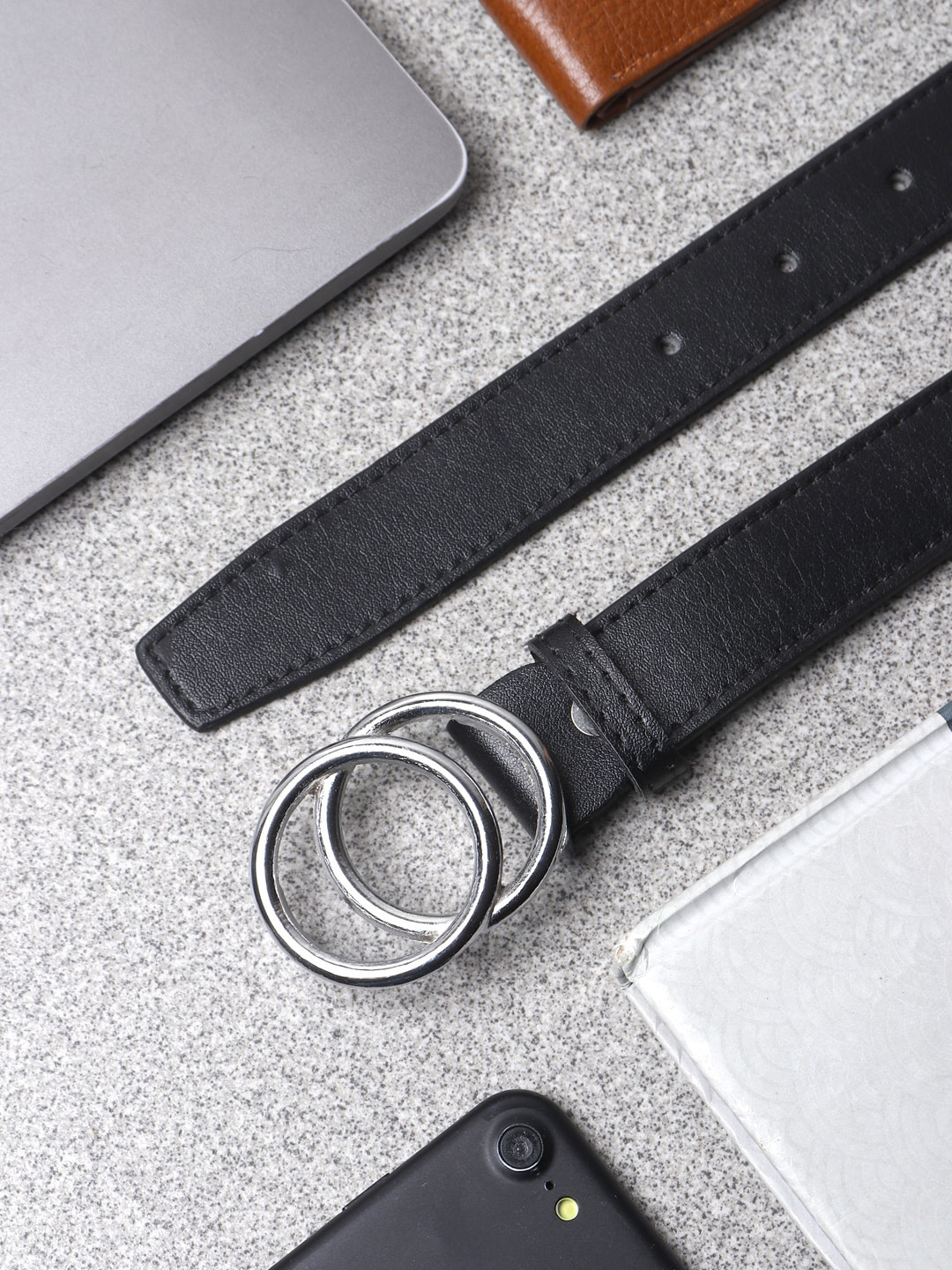

SAMTROH Women Black PU Belt