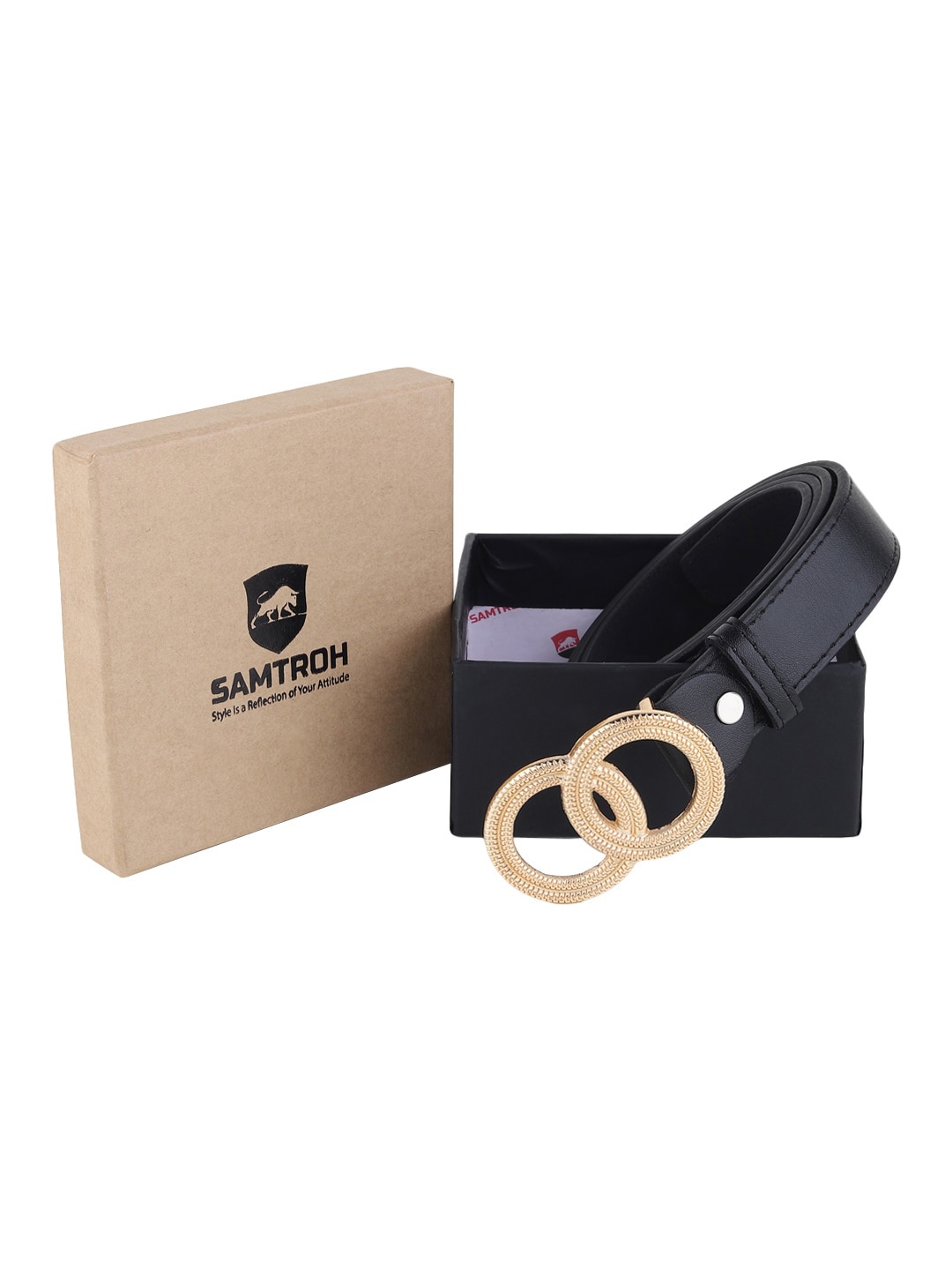 

SAMTROH Women Black PU Belt