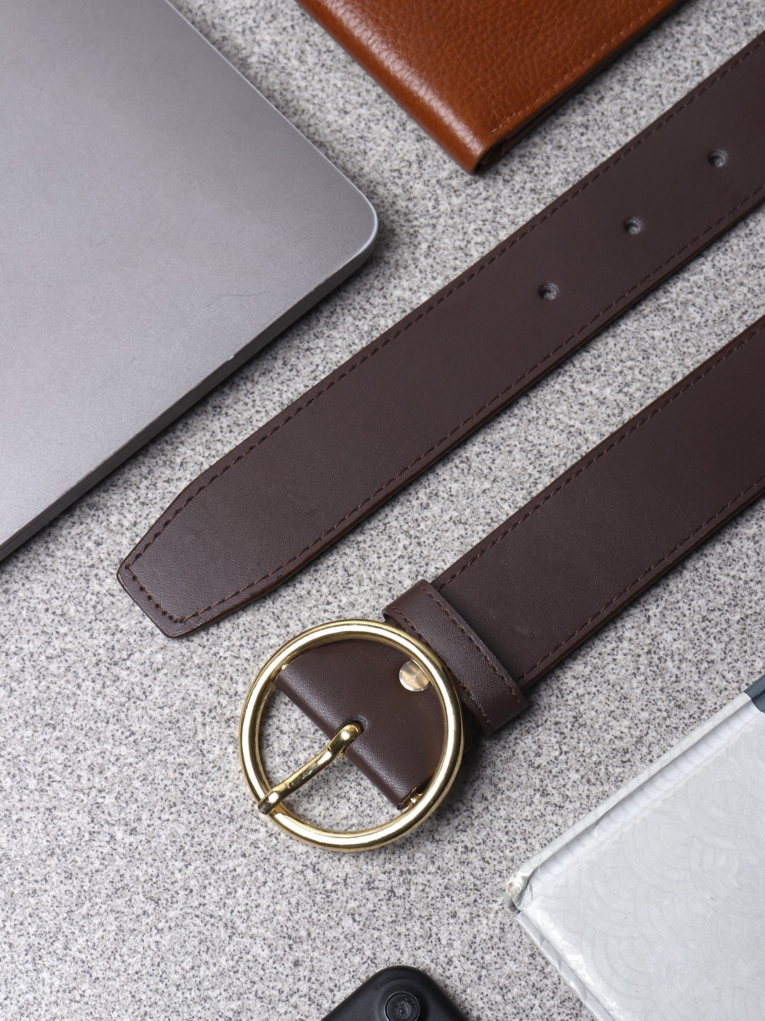 

SAMTROH Women Brown PU Belt