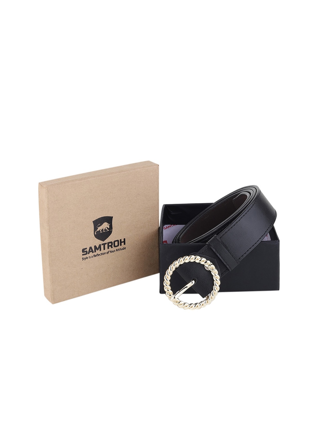 

SAMTROH Women Black PU Belt