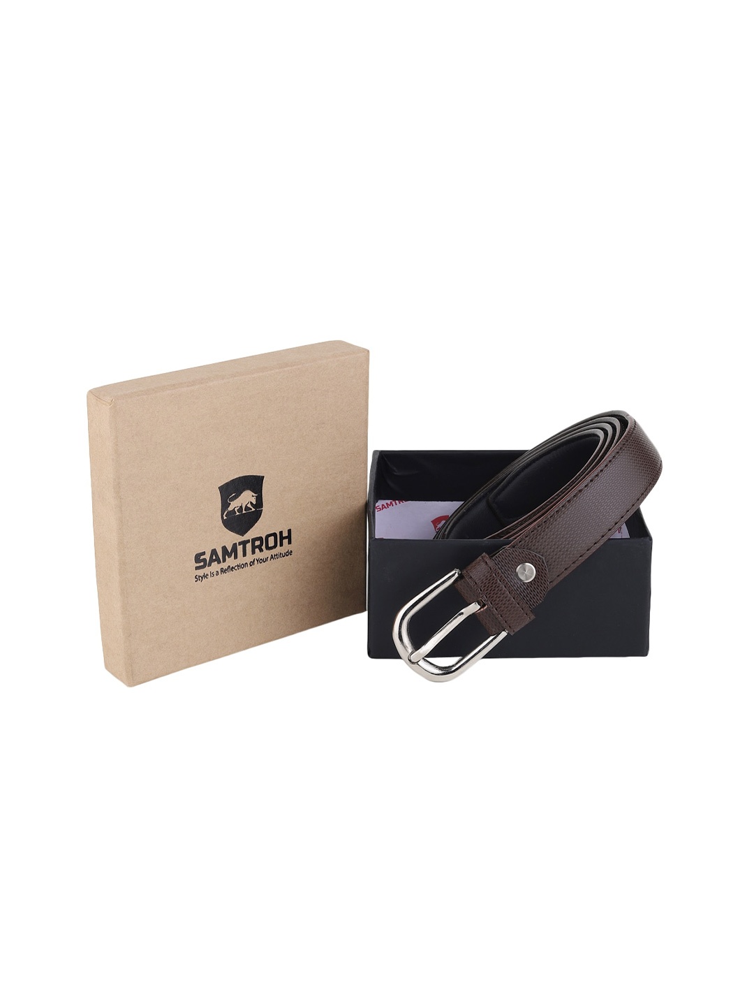 

SAMTROH Women Brown PU Belt