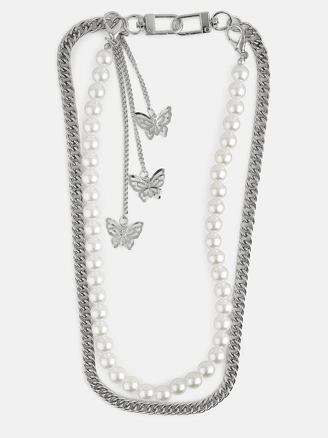

Kazo Silver-Plated Pearl Layered Chain