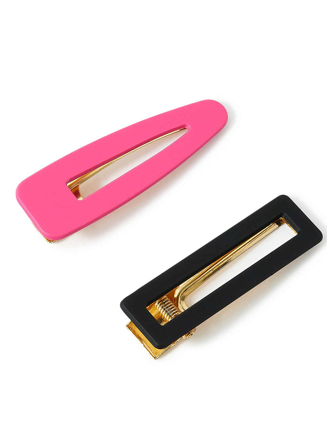 

Accessorize Women Set of 2 Tic Tac Matte Slides Hair Clip, Black