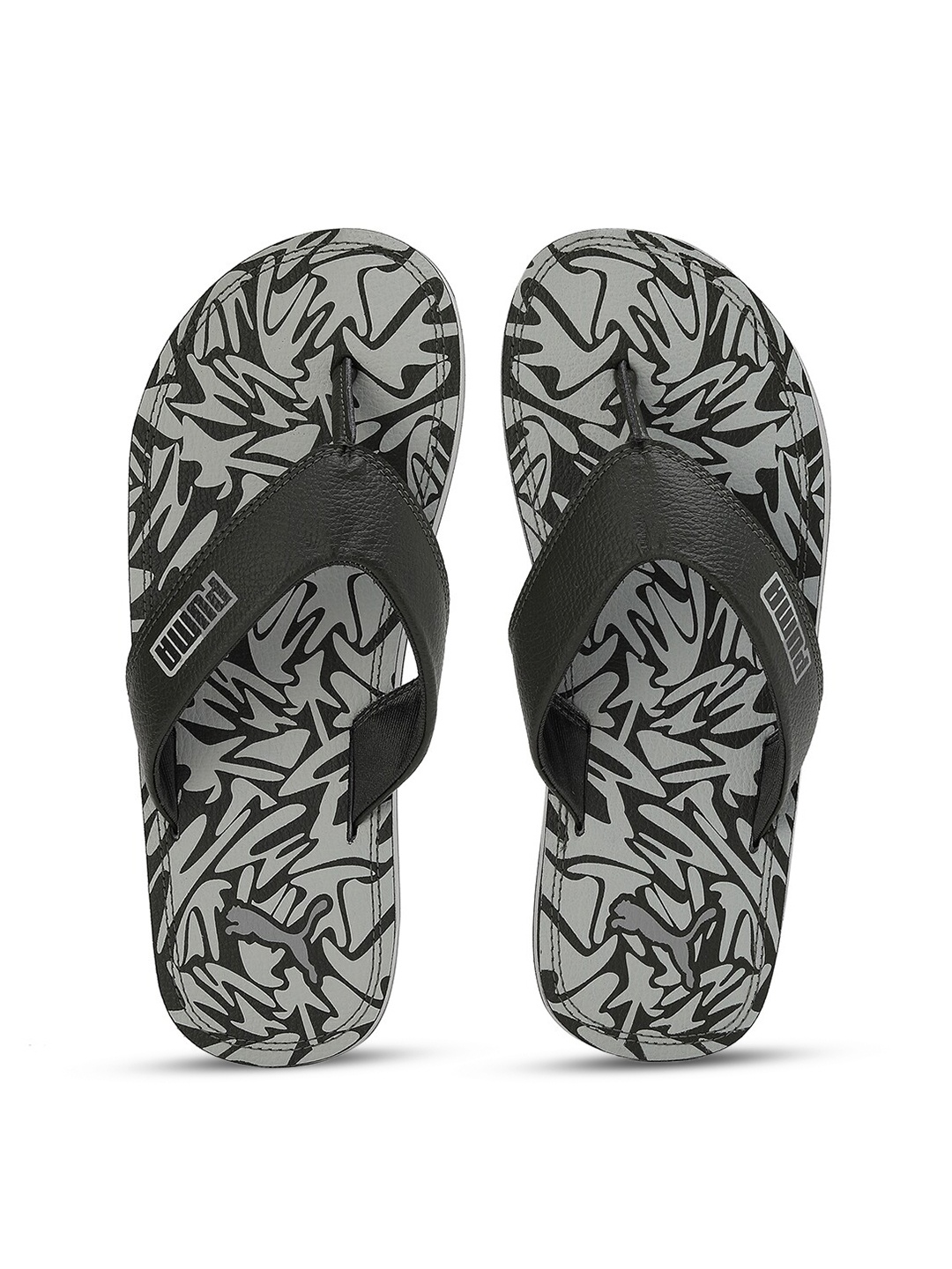 

Puma Men Ketava Graphic V3 Thong Flip-Flops, Black