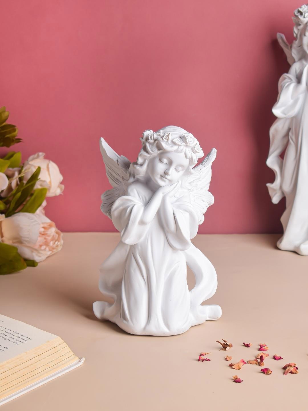 

Nestasia Sleeping Angel Statue Showpieces, White