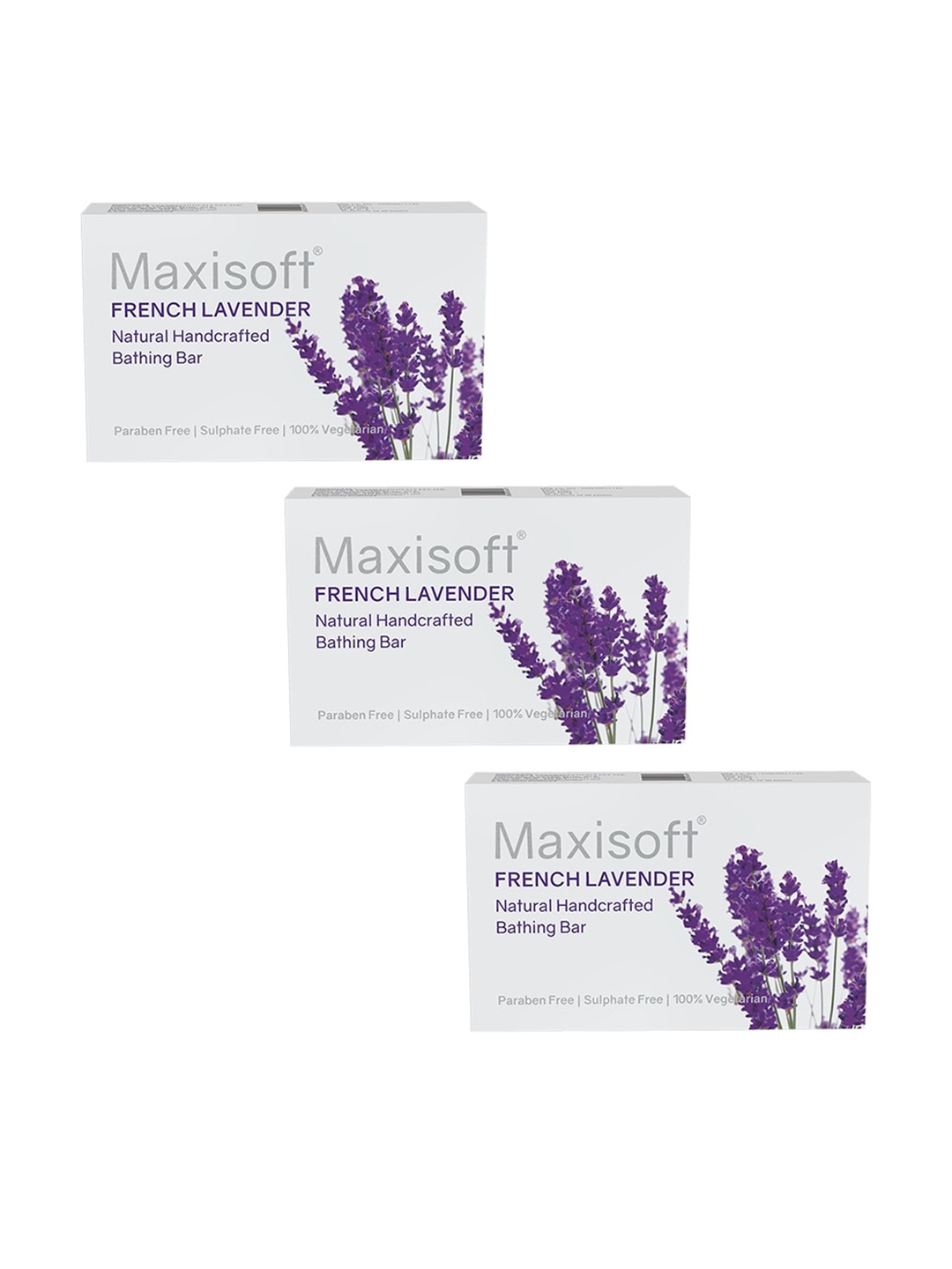 

Maxisoft Set Of 3 French Lavender bar 225g, Na