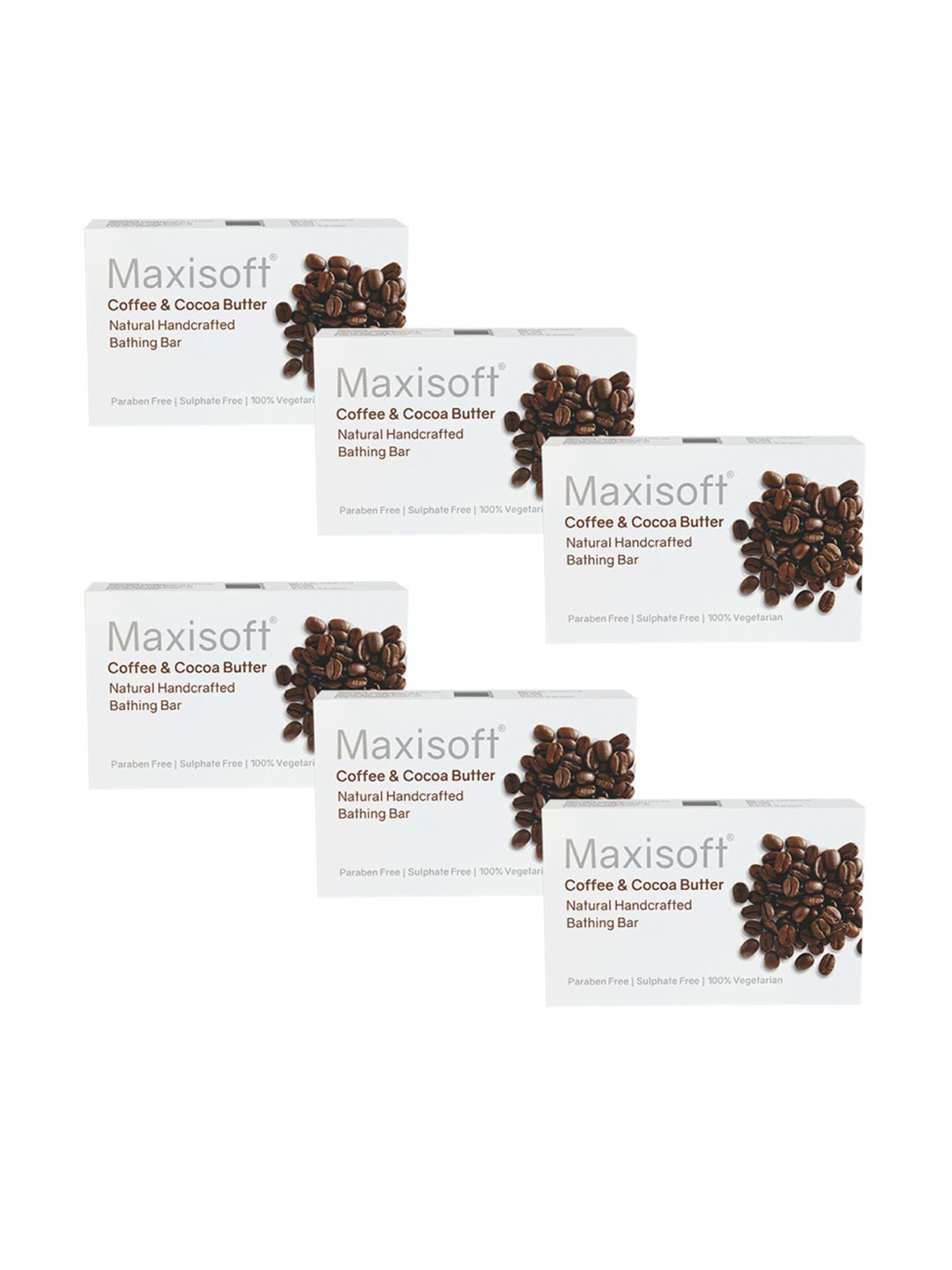 

Maxisoft Set Of 6 Coffee & Cocoa Butter Bathing Bar, Na