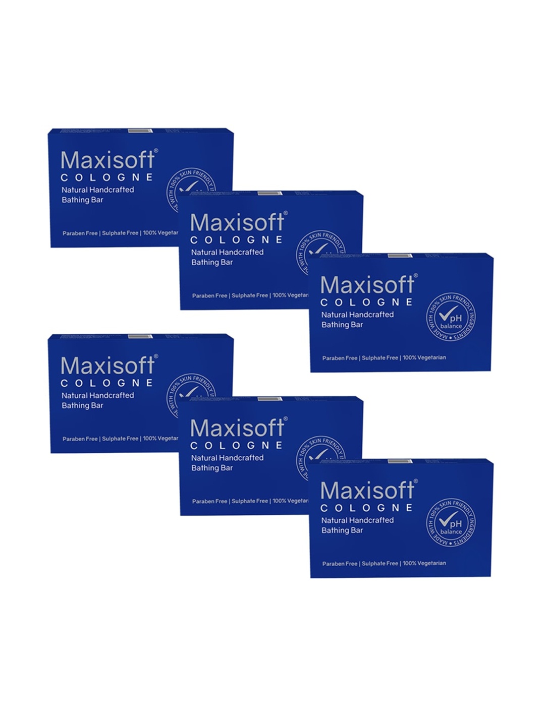 

Maxisoft Pack Of 6 Cologne Bathing Bar 75gm, Na