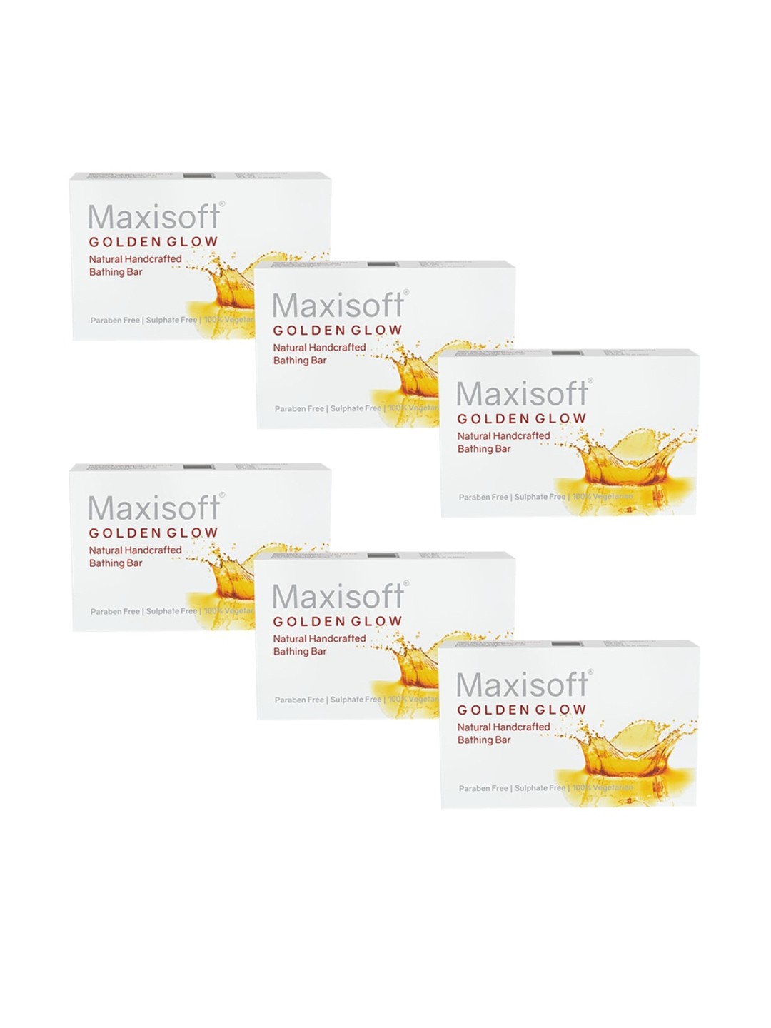 

Maxisoft Set Of 6 Golden Glow Bathing Bar, Na