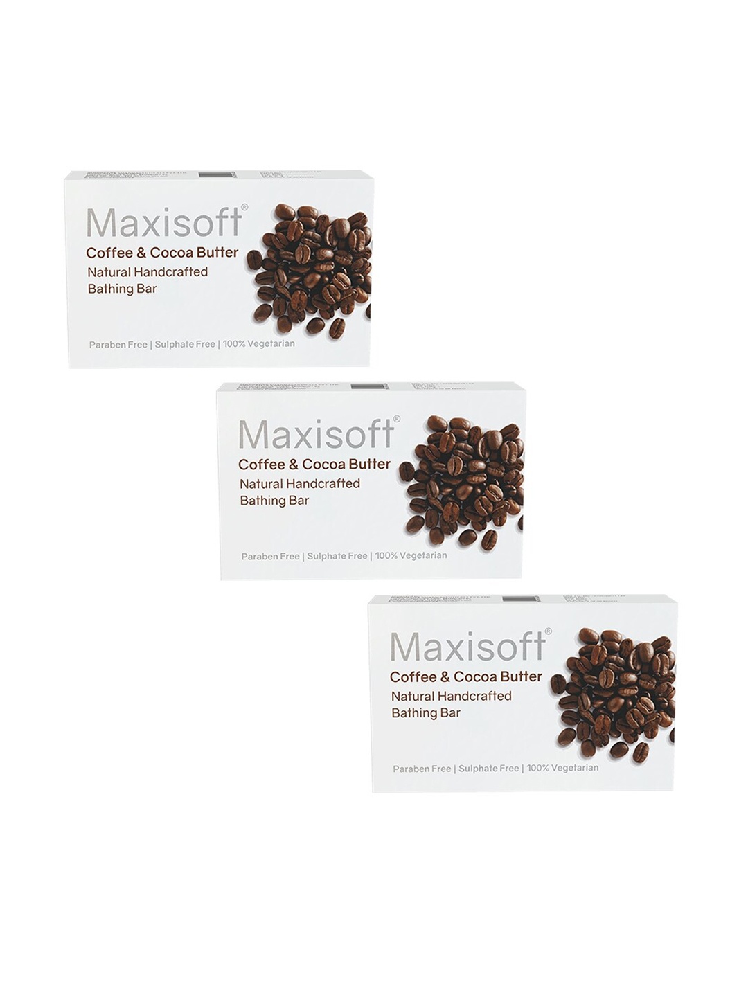 

Maxisoft Set Of 3 Coffee & Cocoa Butter Bathing Bar Soap, Na