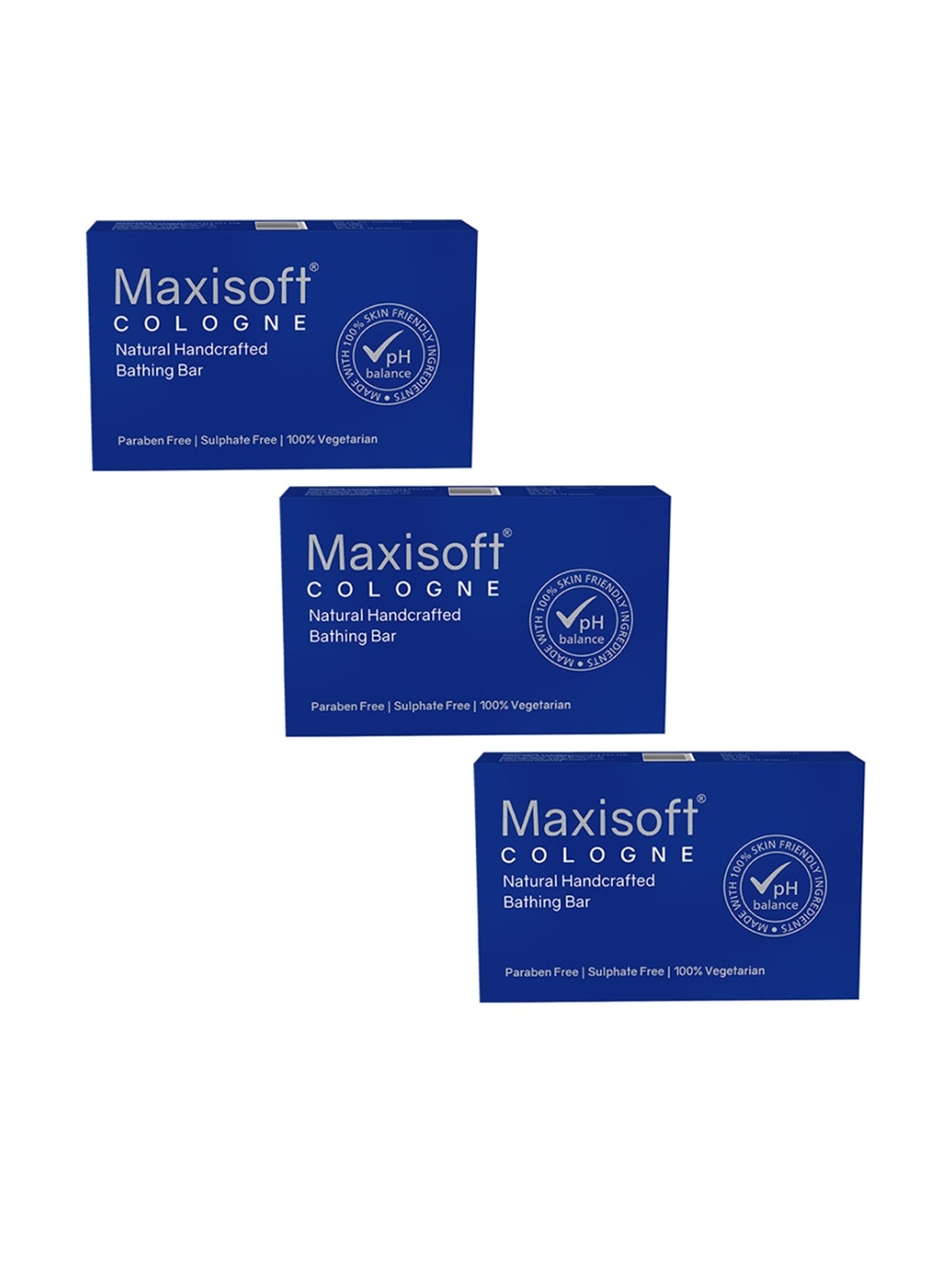 

Maxisoft Set Of 3 Cologne Bathing Bar 225gm, Na