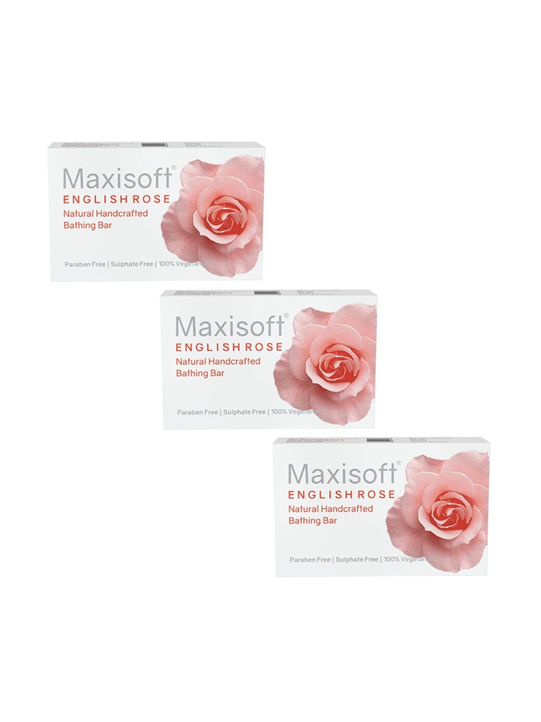 

Maxisoft Set Of 3 English Rose Bar 75 g Each, Na