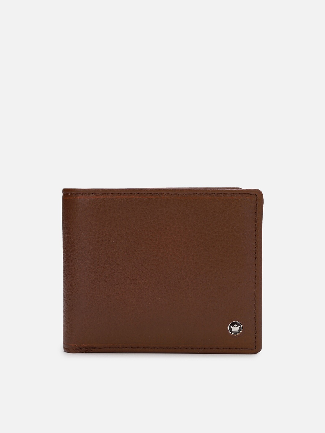 

Louis Philippe Men Textured Leather Two Fold Wallet, Brown