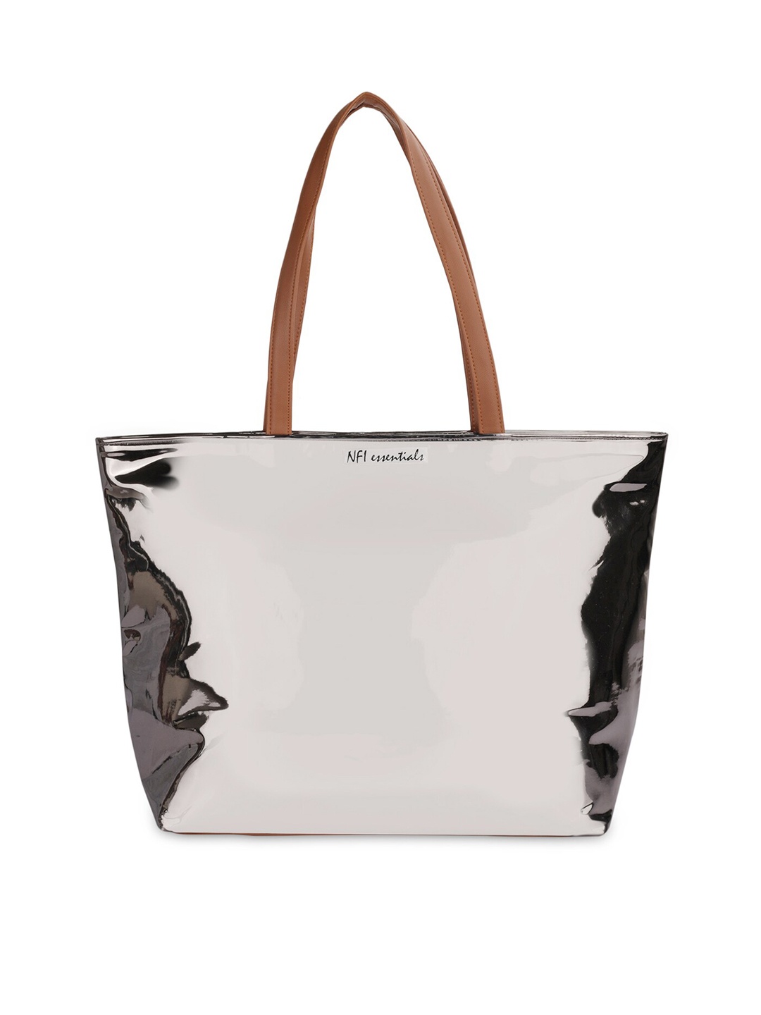 

NFI essentials PU Shopper Shoulder Bag, Silver