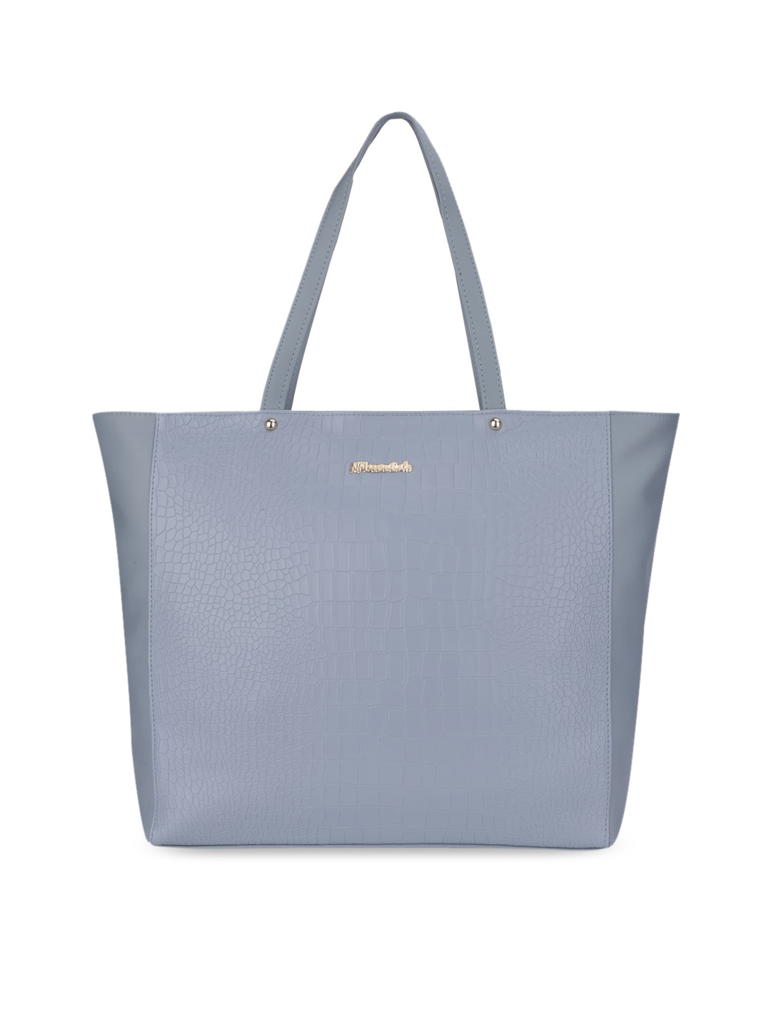 

NFI essentials Blue Animal Textured PU Shopper Shoulder Bag